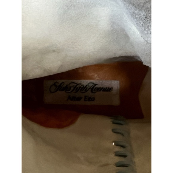 RARE Saks Alter Ego Italian Suede Moccasin Boots 36.5 Vero Cuoio Boho 6.5 Women - Picture 7 of 13